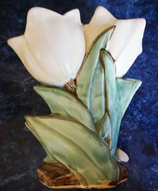 Vintage Mccoy Pottery Double Tulip Vase 1940s
