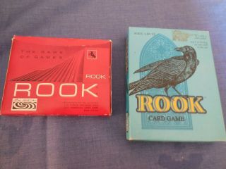 Vintage Rook Card Game Parker Brothers Complete Plus Another Rook Game.