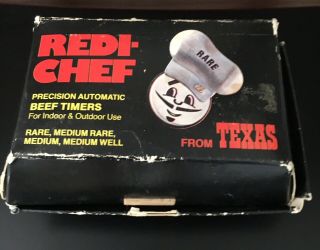 Vintage Redi - Chef From Texas Precision Automatic Beef Timers Indoor Outdoor Use