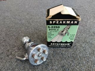 Vintage Chrome Shower Head Speakman Anystream S - 2250 Model 3 Sprays