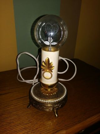 Vintage Small Table Lamp/night Light W/i Love You Bulb