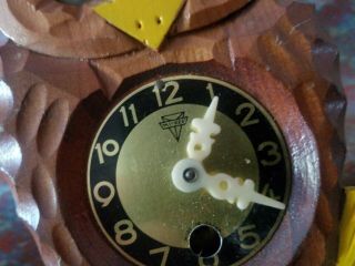 Old Vintage Miken Mi - Ken Owl Wall Clock From Japan - Parts / Repair 2