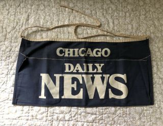 Vintage Chicago Daily News Coin Change Apron Canvas Corner Newstand Paperboy