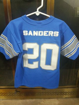 Vintage Barry Sanders 20 Detroit Lions NFL Football Logo 7 Jersey Youth Medium 3