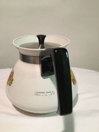 Vtg 1970s Corning Ware Spice O Life Teapot Coffee Pot 6 - CUP StoveTop 2