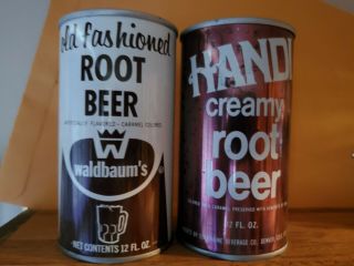 2 Vintage Root Beer Soda Cans