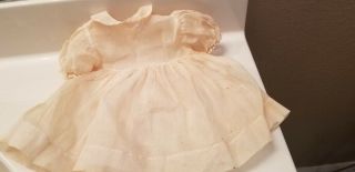 Tagged Vintage Madame Alexander Pink Organdy Baby Dress