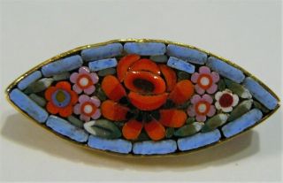Vintage Micro Mosaic Italian Pins set of 3 3