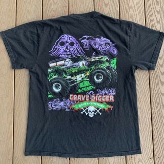 Vintage 2002 Grave Digger 20th Anniversary Monster Jam T - Shirt Monster Truck