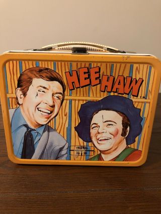 Vintage 1970 Thermos Brand Hee Haw Tv Show Metal Lunchbox No Thermos