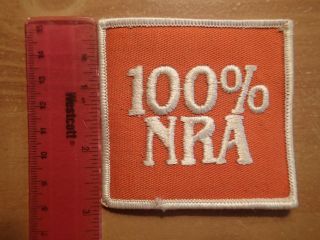 Vintage Patch - Embroidered - National Rifle Association - 100 Nra - Orange & White