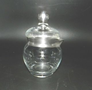 Rare Vintage Dorothy Thorpe Ball Top Covered Sugar/cream Jar 5.  5 ",  3.  5 " Dia.