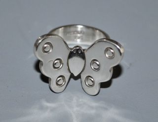 Vintage Mexico Sterling Silver Butterfly Ring - Sz 5.  5 14g