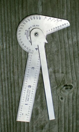 Vintage - Protractor Rule From General Hardware 16,  1937