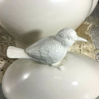 Vintage I.  Godinger Antique Reflections Porcelain Teapot with Bird Figurine 5