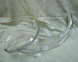 Vintage Duncan Miller Glass Clear Sanibel Cornucopia Vase