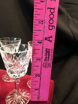 Set of 4 Vintage WATERFORD Crystal LISMORE Cordials Liqueurs Glasses Ireland 7