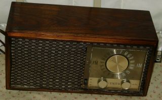 Vintage Zenith Model M730 Am/fm Tube Radio Walnut Cabinet Great,