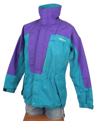Vtg 90s Marmot Gore - Tex Mountaineering Coat Ski Shell Jacket Colorblock Mens M
