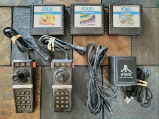 Atari 5200 Joystick Controllers Power Supply & Games Vintage