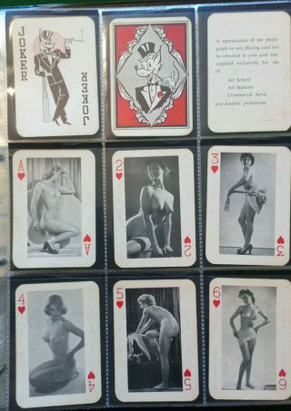 Vintage Foxy Playing Cards Nude Girls Real Vintage Photographs 1940 
