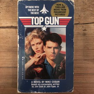 Top Gun (1986) Vintage Movie Tie - In Novel By Mike Cogan - Tom Cruise Cover