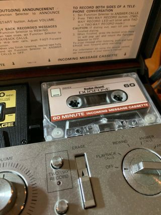 Vintage Radio Shack DUOFONE TAD - 312 Dual Cassette Answering Machine No Remote 4