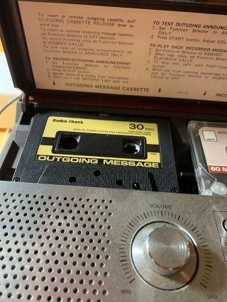 Vintage Radio Shack DUOFONE TAD - 312 Dual Cassette Answering Machine No Remote 5