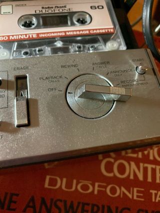 Vintage Radio Shack DUOFONE TAD - 312 Dual Cassette Answering Machine No Remote 6
