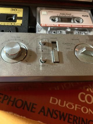 Vintage Radio Shack DUOFONE TAD - 312 Dual Cassette Answering Machine No Remote 7