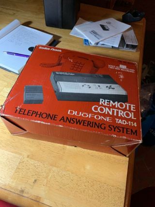Vintage Radio Shack DUOFONE TAD - 312 Dual Cassette Answering Machine No Remote 8