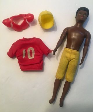 Vintage Topper Dawn Doll Van Male African American Football Outfit