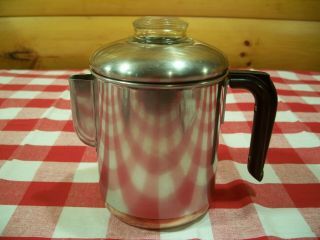 Vintage Revere Ware Stove Top 1801 Coffee Percolator Copper Clad Pot 4 - 6 Cup