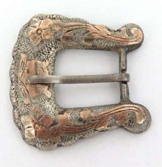 . Vintage / Heavy Set Mexican Made Decorative Sterling Silver Belt Buckle.