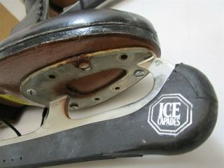 Vintage Riedell Black Ice Skates Lace Up Shoes SZ 8 1/2 5
