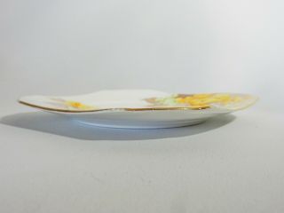 Vintage Shelley Bone China Yellow Flower Floral Square Side Cake Bread Plate 5