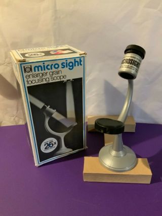 Bestwell Micro Sight Enlarger Grain Focusing Scope W/box Vintage