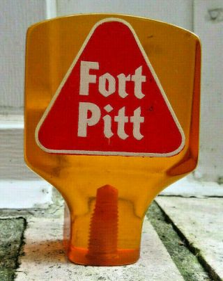 Vintage Fort Pitt Brewing Co.  Smithton Pa Lucite Beer Tap Knob Not Pittsburgh