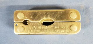 Vintage Leatherman Mini - Tool.  Made In Usa Stamped Portland,  Or.  Blade Broken.