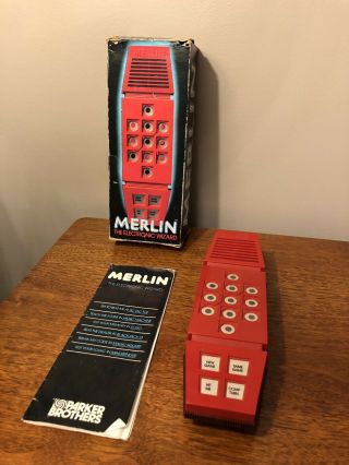 Vintage 1978 Merlin Electronic Wizard Game Parkers Bros Box & Papers Rare