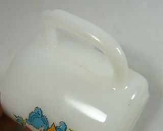 RARE SHAPE Vintage CHILD ' S FIREKING Anchor Hocking Glass MUG Baby Cup D Handle 5
