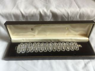 Vintage 1970s H Samuel Sparkling Diamante Bracelet Bangle Boxed
