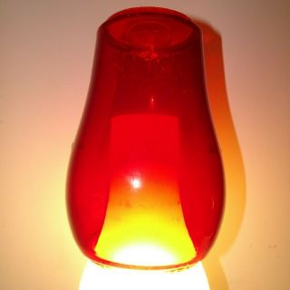 Vintage Red Dietz Fitzall C - 3 Loc - Nob Glass Globe,