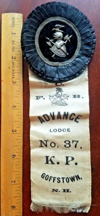 Vintage F.  C.  B.  Advance Lodge No.  37,  K.  P.  Knights Of Pythias.  Goffstown,  N.  H.