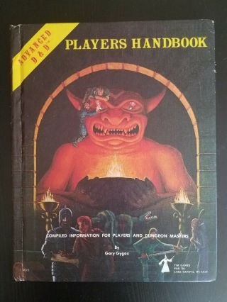 Vintage: Players Handbook 1st Ed,  6th Prnt 1980 Tsr Ad&d