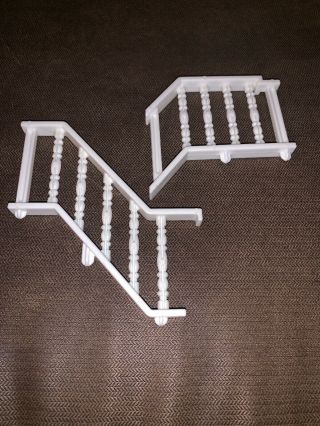 Vintage Playskool Victorian Dollhouse White Staircase Railing Replacement Part