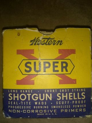 Vintage Empty Winchester - Western - X Magnum 12 Ga.  Shotgun Shot Shell Box