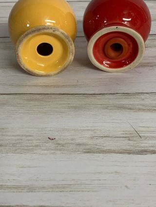 Vintage Fiesta Ware Sunflower and Scarlet / Bulb Salt And Pepper Shakers 3