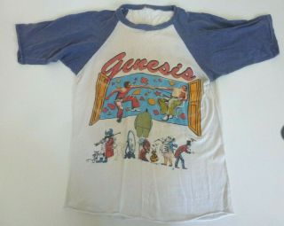 Vintage Genesis Band 1983 /84 North America Live Tour 3/4 Sleeve T - Shirt Size Xl