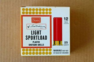 Sears Ted Williams Light Sportload 12 Gauge Empty Shotgun Shell Box